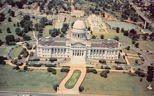 Little Rock Arkansas AR State Capitol Aerial View Downtown Vtg Postcard A12