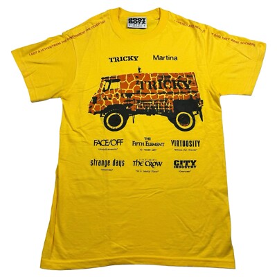 Boot Boyz Biz  Tricky Martina  T-Shirt Sz S Yellow Massive Attack Trip Hop