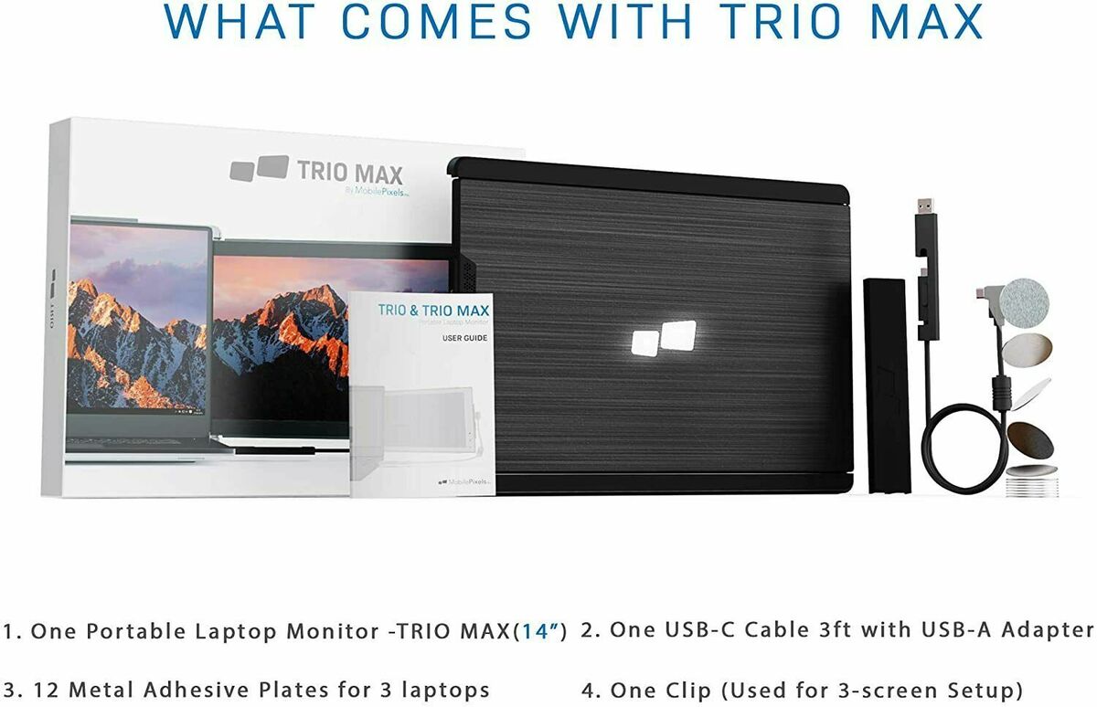 Mobile Pixels Trio Max Portable Monitor for Laptops, 14 Mobile Pixels Trio Max Portable Monitor for Laptops, 14