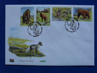 Irland FDC ESST Dublin 11.10.1999 Einzelm ex Bl EXTINCT ANIMALS