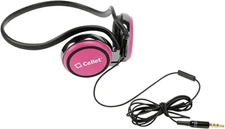 Cellet 3.5mm Stereo Neckband Earhook Hands Free Headset with Microphone - Pink