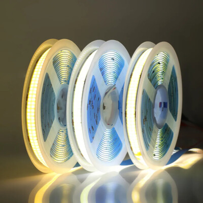 DC24V/12V Zweireihige COB-LED-Streifenlichter superhell 624LEDs/m flexibles Band