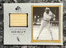 SHOELESS JOE JACKSON g/u BAT card 2001 SP Legendary Cuts Debut  his 1st bat card