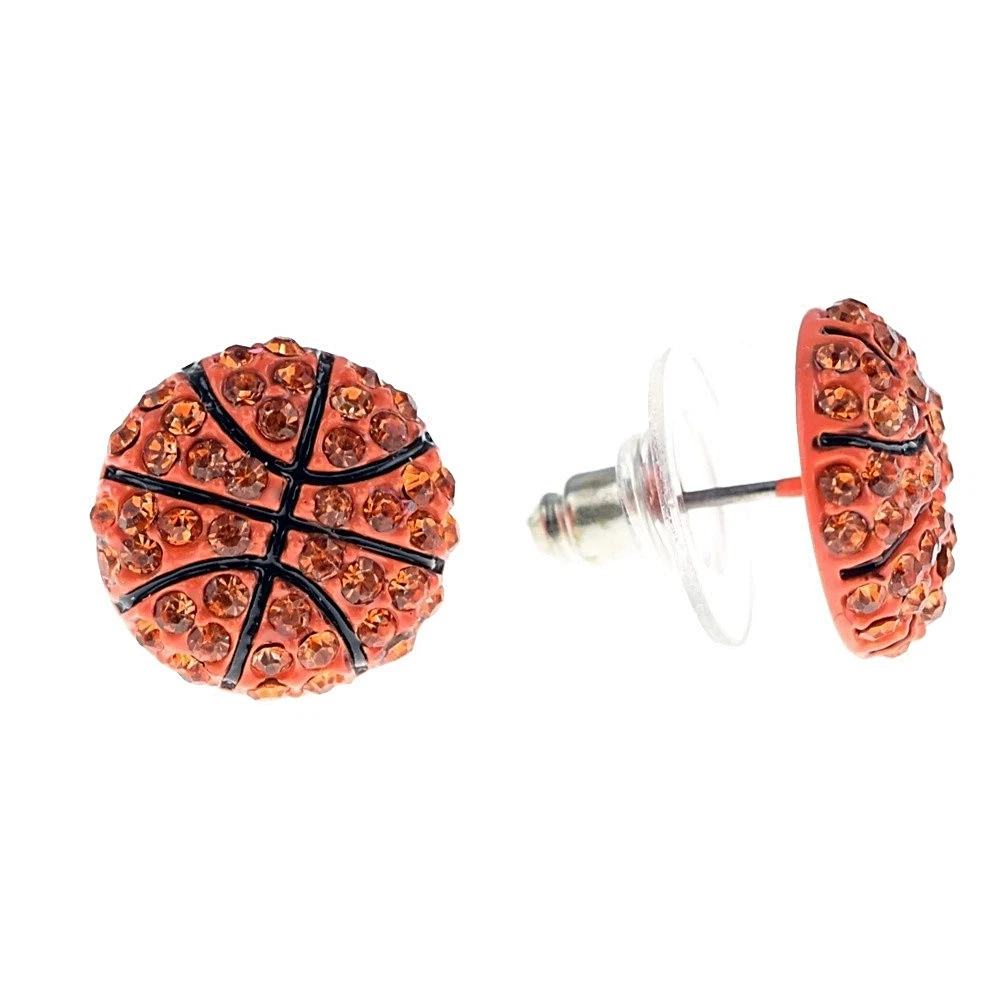 Basketball earrings studs clearance