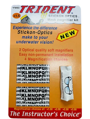 Stickon-Optics Dive Scuba Mask Magnifier Gauge Readers Lens Kit (pair)
