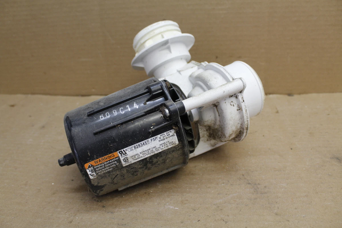 Whirlpool Dishwasher Pump Motor w/ Housing Part # 8283457 3369011 