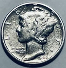 1942 Mercury Silver Dime BU Unc. Bx 13.41
