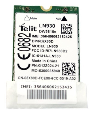 Dell E7250 E7350 E7450 LN930 DW5810e 4G/LTE/DC-HSPA+ WWAN NGFF Module Card 5X80D