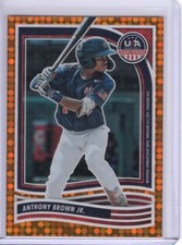 Anthony Brown Jr 2024 Panini USA Stars & Stripes ORANGE Parallel 47/75 Card #188