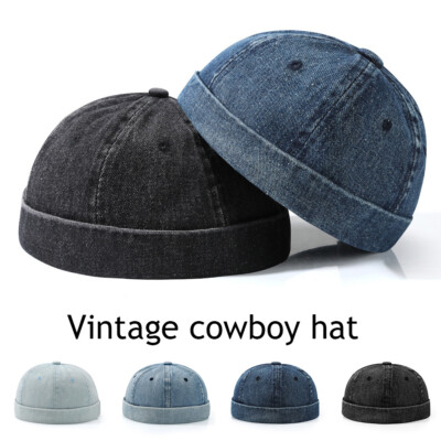 Docker Hat Fisherman Cap Hip Hop Adjustable Skull Cap Sailor Beanie Trawler Hat,