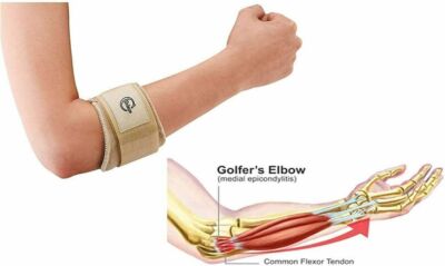 Solace Care Tennis Golfer Ellenbogenbandage EPI Sport Epicondylitis Verschlussbandage 1 Stück UK