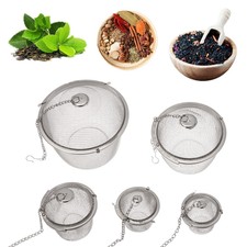 Filtro Acciaio per Infusore Diffusore Tea Ball Strainer Mesh Acciaio Inox Clip