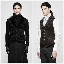 PUNK RAVE Men Velvet vest Waistcoat Gothic Steampunk Victoria Aristocrat Regency