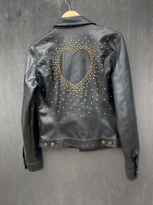 Moschino Vintage Leather jacket size 44 made in italy | eBay