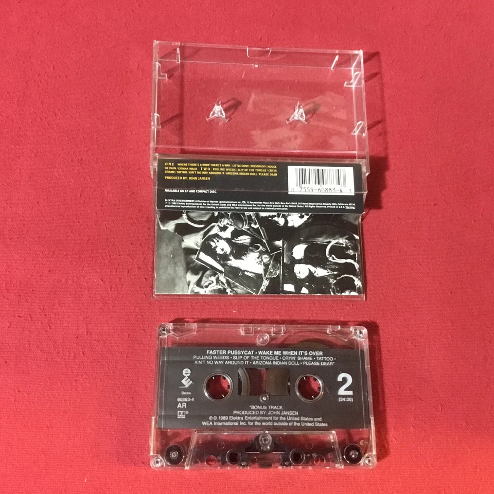 Faster Pussycat – Wake Me When It's Over  *1989:Elektra Cassette 9 60883-4 (EX) Foto 2 de 4