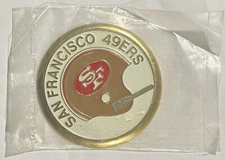 Vintage 1970's San Francisco 49ers International Crest Football Metal Medallion