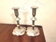 Vintage 1974 Wilton Columbia Thumbprint Candle Holders Pair 7