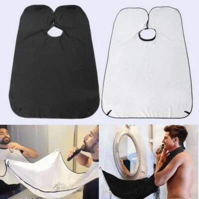 Delantal para barba babero hombres afeitado facial capa reunir tela recortadora - Imagen 1 de 4