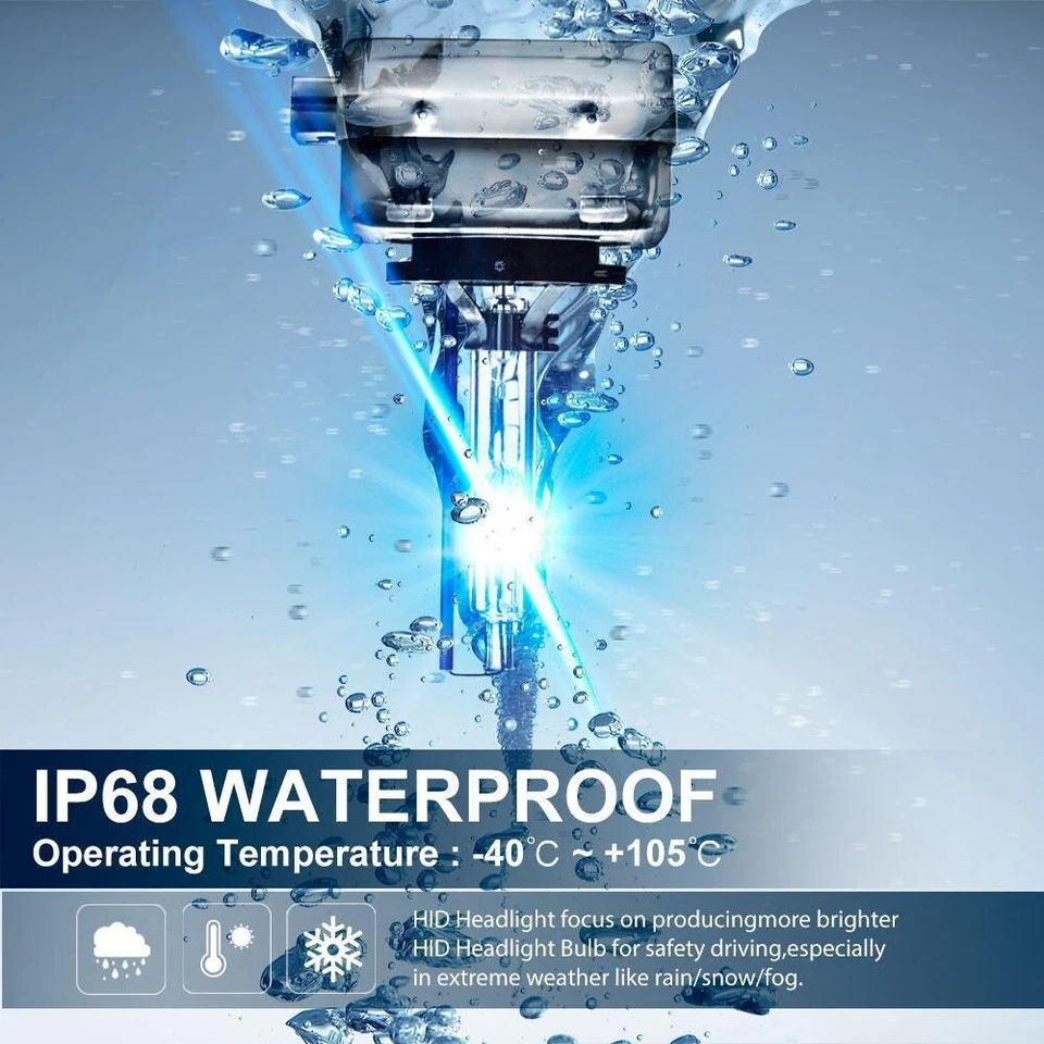 2Pcs Car Headlight D1S D2S D3S D4S 4300K 6000K 8000K 35W Xenon Bulb Headlamp - Image 4 of 4