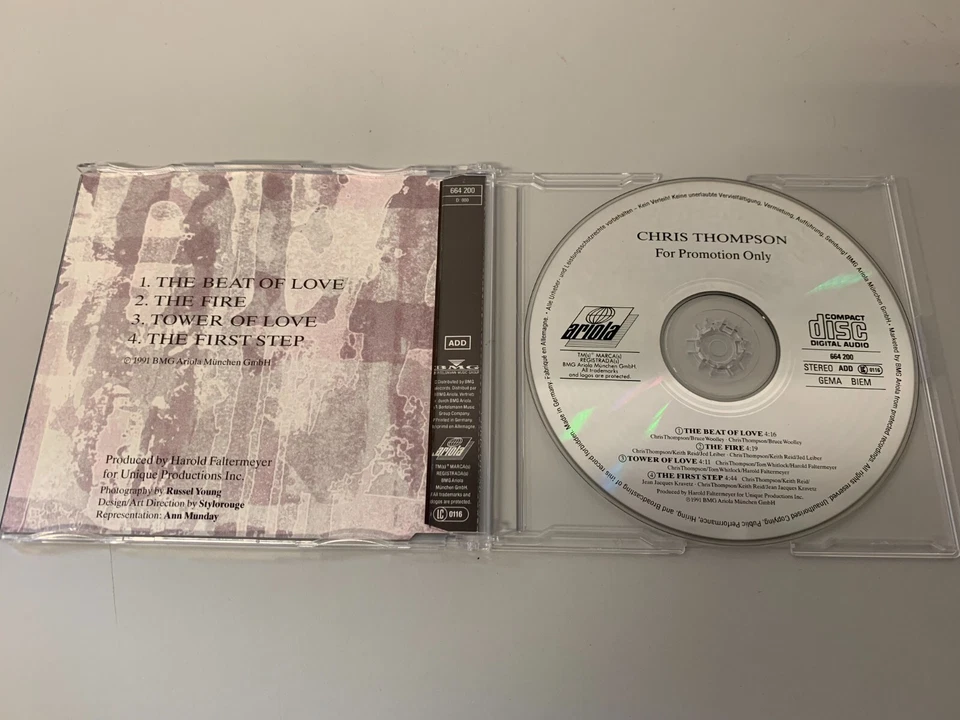Chris Thompson – The Beat Of Love - 4 Track Promo CD Single © 1991 - Bild 2 von 2