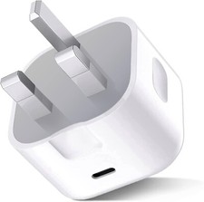 Genuine 20W USB Type C UK Power Adapter Plug For Apple iPhone NEW FAST CHARGER