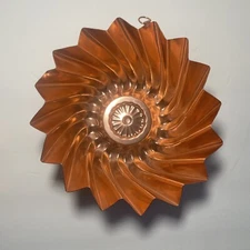 VINTAGE Copper Tone Aluminum Swirl Fluted Mold/Pan Food Jello w/hanger
