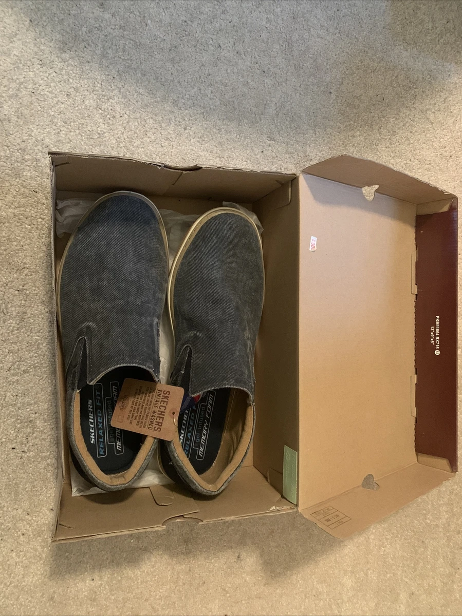 Skechers Relaxed Fit Gel Infused Memory Foam Vintage Washed Men s Size 11