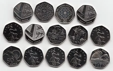 Fifty Pence Coins 50p 2000 to 2025 Choose your Year - Brilliant Uncirculated