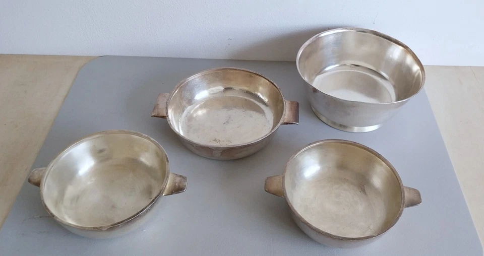 Gio Ponti - Ensemble de plats Métal argenté Edition Krupp Milano - Photo 2/4