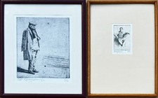 MASSAGRANDE MATTEO, lotto di 2 rare acqueforti firmate