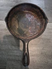 Vintage Rusty 3 Notch Lodge Cast Iron Skillet No.5 Sk Sits Flat