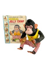 Daishin Musical Jolly Chimp Creepy Clapping Cymbal Monkey w/Box 