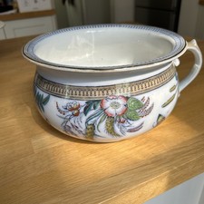 Vintage Pottery Chamberpot potty planter floral