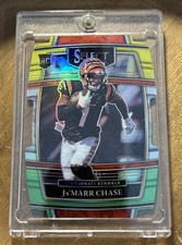 2021 Panini Select JaMarr Chase RC Concourse Die Cut #47 Silver Prizm - Bengals