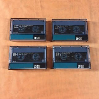 4 x Cassettes SONY UX S 90 IEC II/Posición Chrome muy buen estado 1990