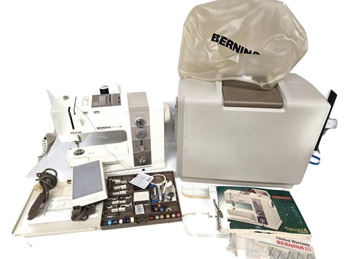 Bernina Record 930 Electronic Sewing Machine Case & Foot Pedal Swiss Made Tested