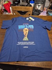 adidas Men XL FIFA World Cup 2026 Host Cities Tour Soccer T-Shirt Blue NWT