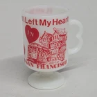Vtg Milk Glass San Francisco California Coffee Cup Mug Cable Car Golden Gate