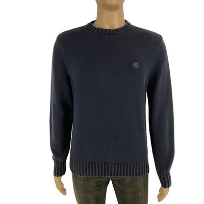 CHAPS Herren Marineblauer Rundhals Pullover Größe M