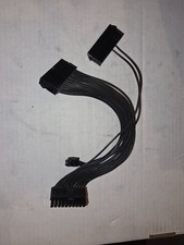 ATX 24Pin 1 to 2 port Power Supply Extension cable PSU Splitter