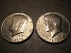 LOT OF 2 (TWO) 1776-1976 BICENTENNIAL Kennedy Half Dollar-NO MINT MARK