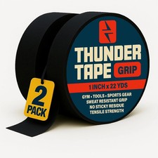 2 Pk Grip Tape - Cloth Grip Tape for Pull Up Bars, Sports, Tools, Handles, Bats,