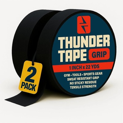 2 Pk Grip Tape - Cloth Grip Tape for Pull Up Bars, Sports, Tools, Handles, Bats,