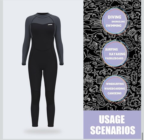Wetsuit Women 3/2mm Neoprene – Plus Size & Tall - Picture 3 of 6