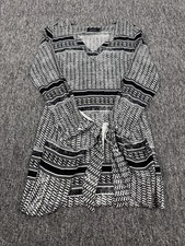 Minkpink Dress Women Medium Chevron Striped Wrap Tie Front V Neck Midi Whimsy