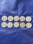 Lot of 10 - 1956 D Washington Quarters 90 % SILVER coins