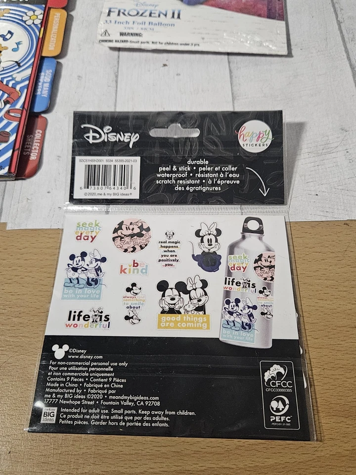 Disney Mickey Mouse Home Office Lot Stickers, Stationery, Picture Frame New - Image 2 of 4