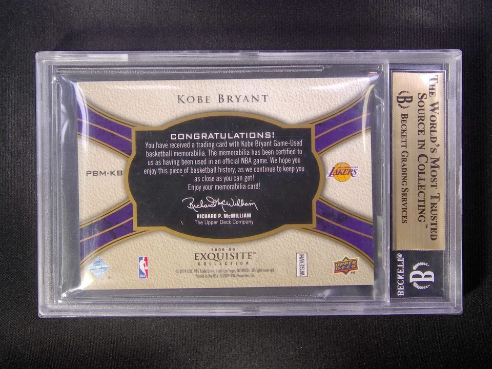 2008-09 Exquisite Collection Kobe Bryant Player Box Memorabilia Patch/24 BGS 9.5 - Image 2 of 2