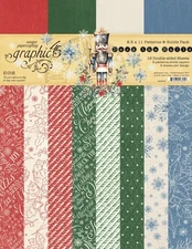 Graphic 45 Patterns & Solids Collection Pack 8.5"X11"-Deck The Halls