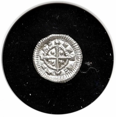 HUNGARY. Bela II, 1131-1141. Silver Denar, Cross type, NGC MS61
